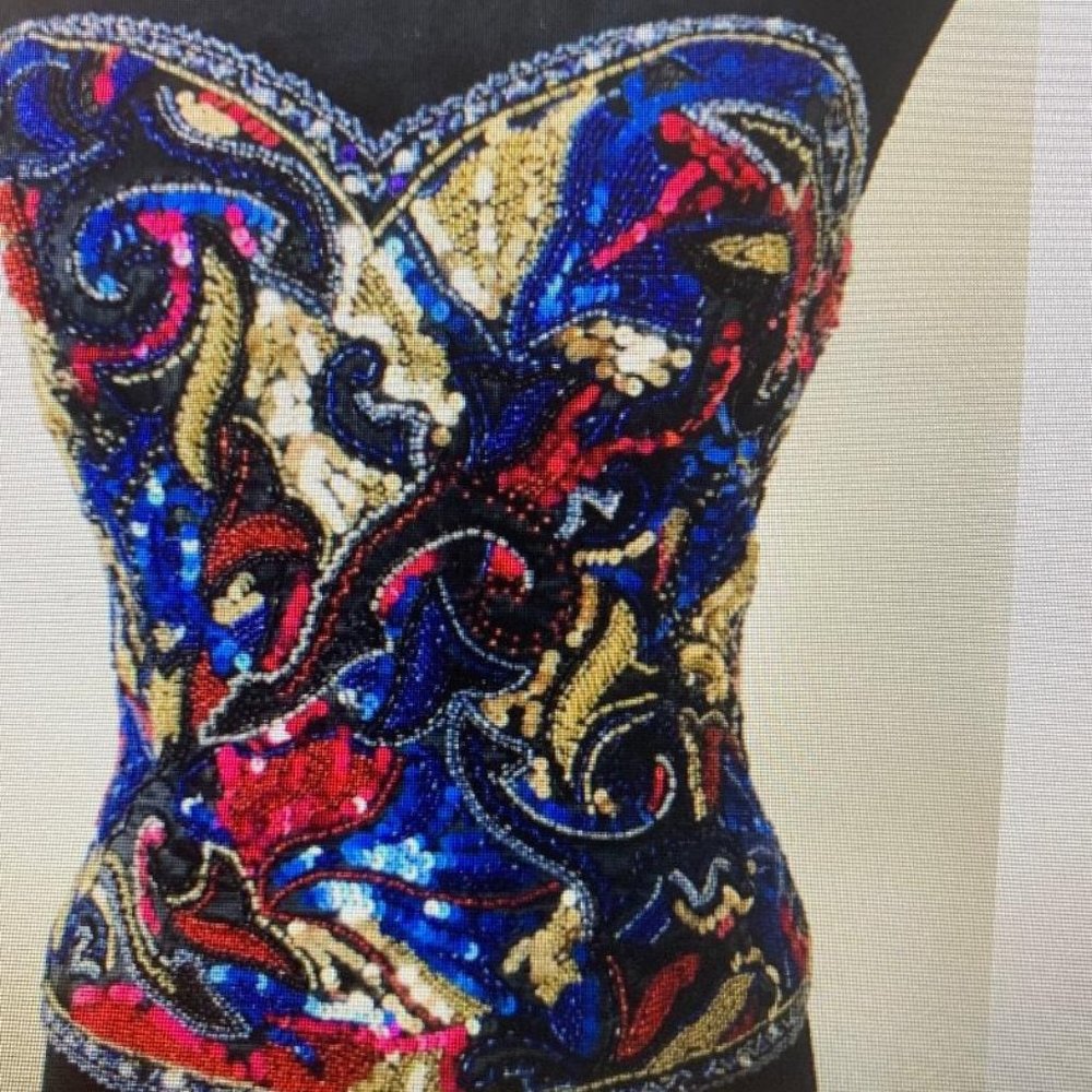 Oleg Cassini Size small/Sequin Cocktail strapless